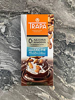 Молочный шоколад Trapa с цельным миндалем без глютена 175 грм