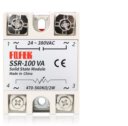 Однофазне твердотільне реле SSR-100VA 100А VR-AC керування змінним резистором, фото 2