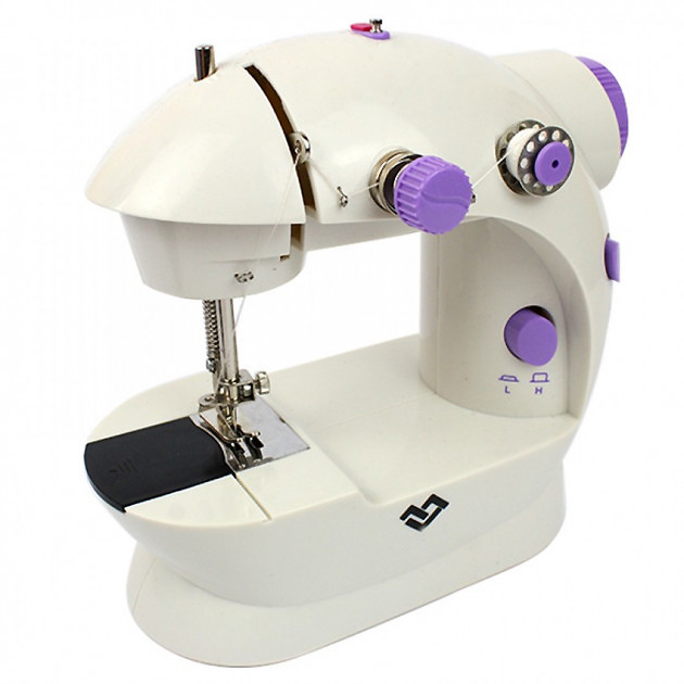 Швейная машинка Sewing Machine с педалью 4в1 Бело-фиолетовая (FHSM-202