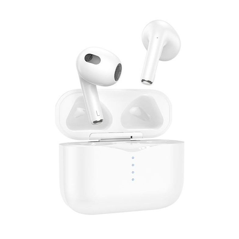 Навушники вкладиші безпровідні з мікрофоном Hoco EW09 TWS Bluetooth в кейсі Білий (EW09/White)