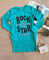 Платье туника на девочку с длинным рукавом Rock Star 2134 Manili, Голубой, Для девочек, Весна Осень, 146 см,