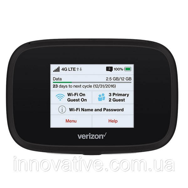 Модем 4G/3G + Wi-Fi роутер Novatel 7730L з акумулятором 4400 мА·год (Чорний)