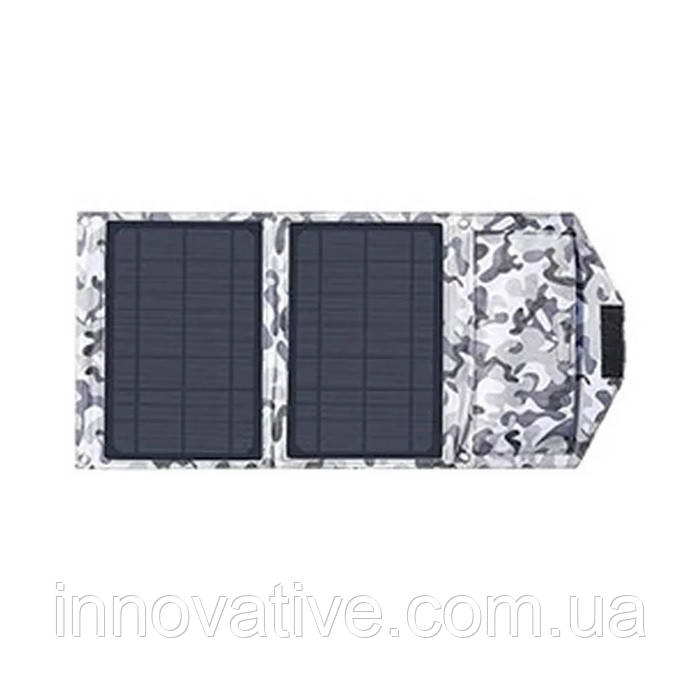 Складаний сонячний зарядний пристрій Solar panel 14 W 2xUSB-виходу (Чорний)