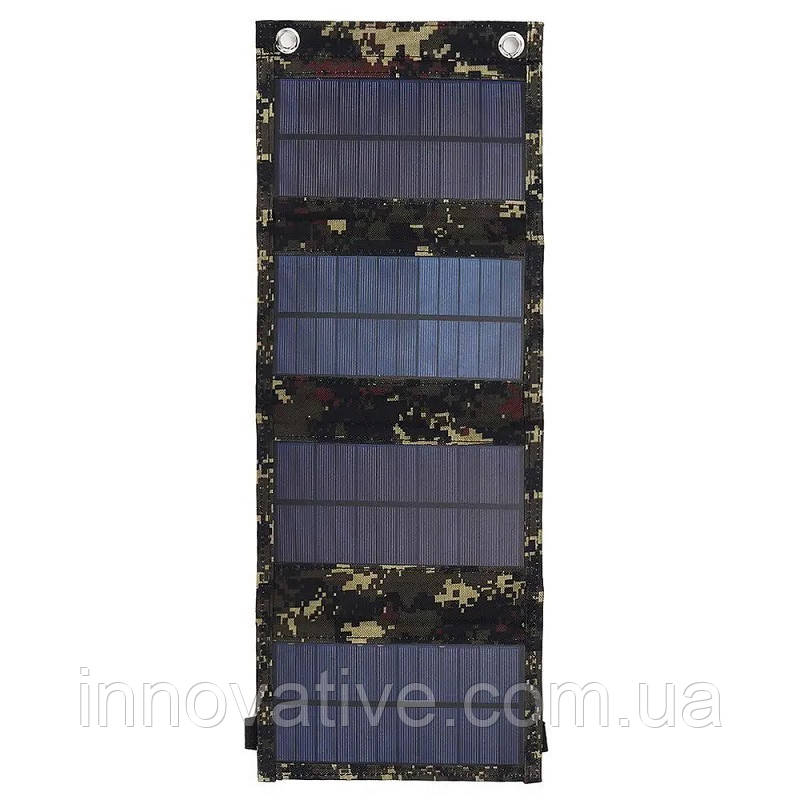 Складаний сонячний зарядний пристрій Solar panel 20 W 5 V 1.5 A з контролером і USB (Хакі)
