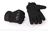 Рукавички чоловічі тактичні повнопалирі з накладними кісточками розмір L, фото 2