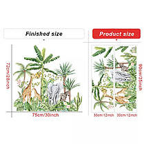 Вінілові наклейки Звірі та птиці в лісі (лист 60 х 90 см) Б475-2 BFT-AB, фото 2