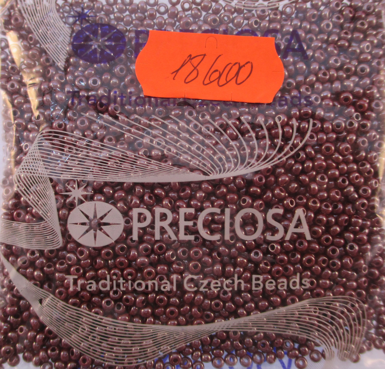 Бісер 10/0, колір — молоде бордо, No18600 (пач.50 грамів)