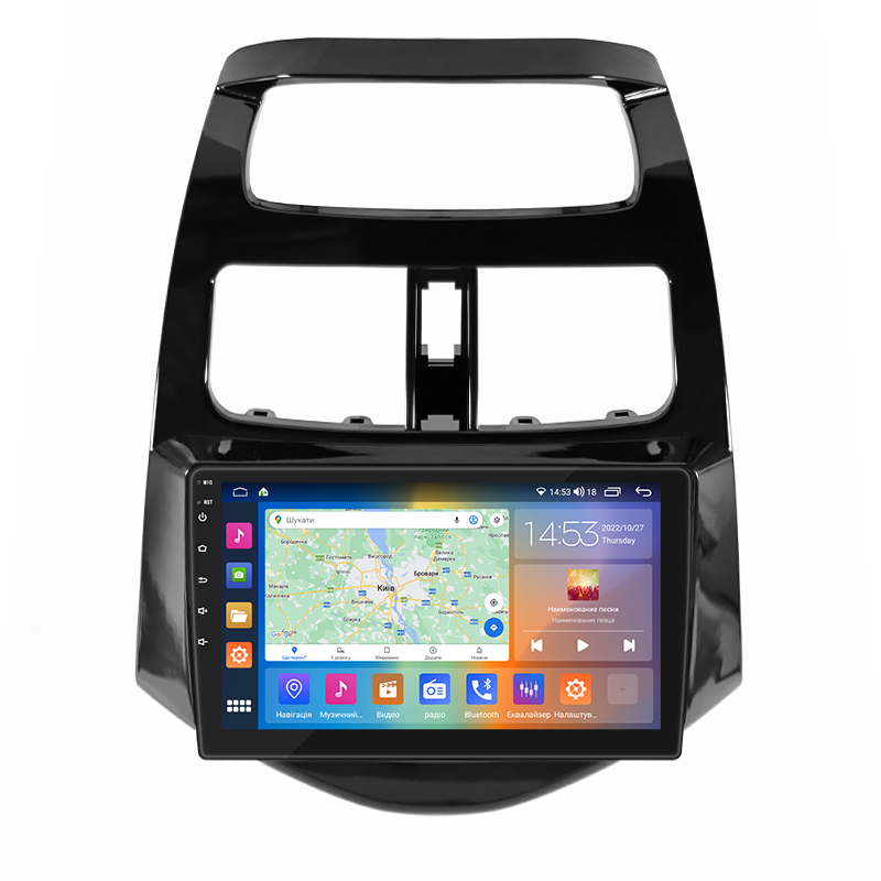 Штатна магнітола 9" Lesko для Chevrolet Spark III 2009-2016 4/64Gb CarPlay 4G Wi-Fi GPS Prime Шевролет 8 шт., фото 1