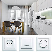 Розетка з з/к з захистом контактів Lumina-2, біла, 16А/230В, Hager, (WL1060), фото 6