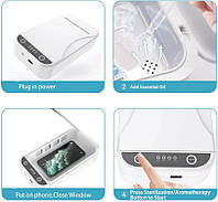 Уф стерилизатор портативный для телефона с функцией ароматерапии UV Portable Phone Sanitizer Белый z18-2024