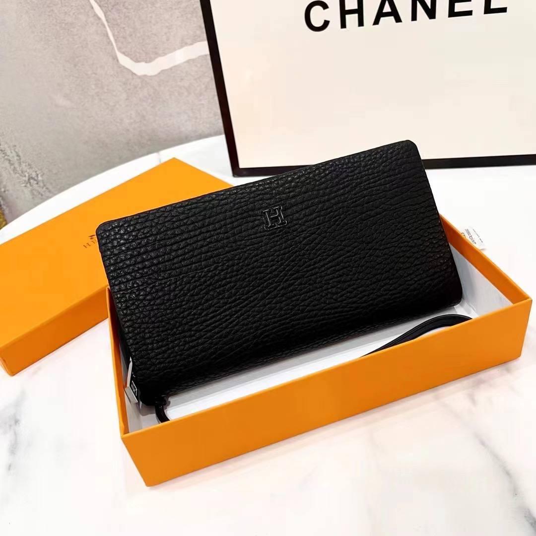 Чоловічий чорний клатч HERMES, фото 1