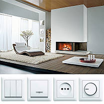 Розетка з з/к з захистом контактів Lumina-2, біла, 16А/230В, Hager, (WL1060), фото 5