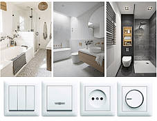Розетка з з/к з захистом контактів Lumina-2, біла, 16А/230В, Hager, (WL1060), фото 4