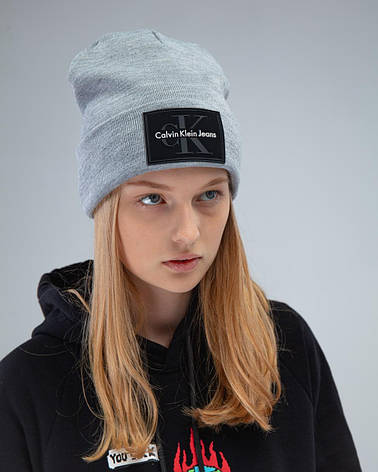 Шапка тепла Calvin Klein Сірий, фото 1
