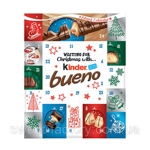 Kinder Bueno Advent Calendar 167g продаж, ціна у Чернігові. Шоколадні