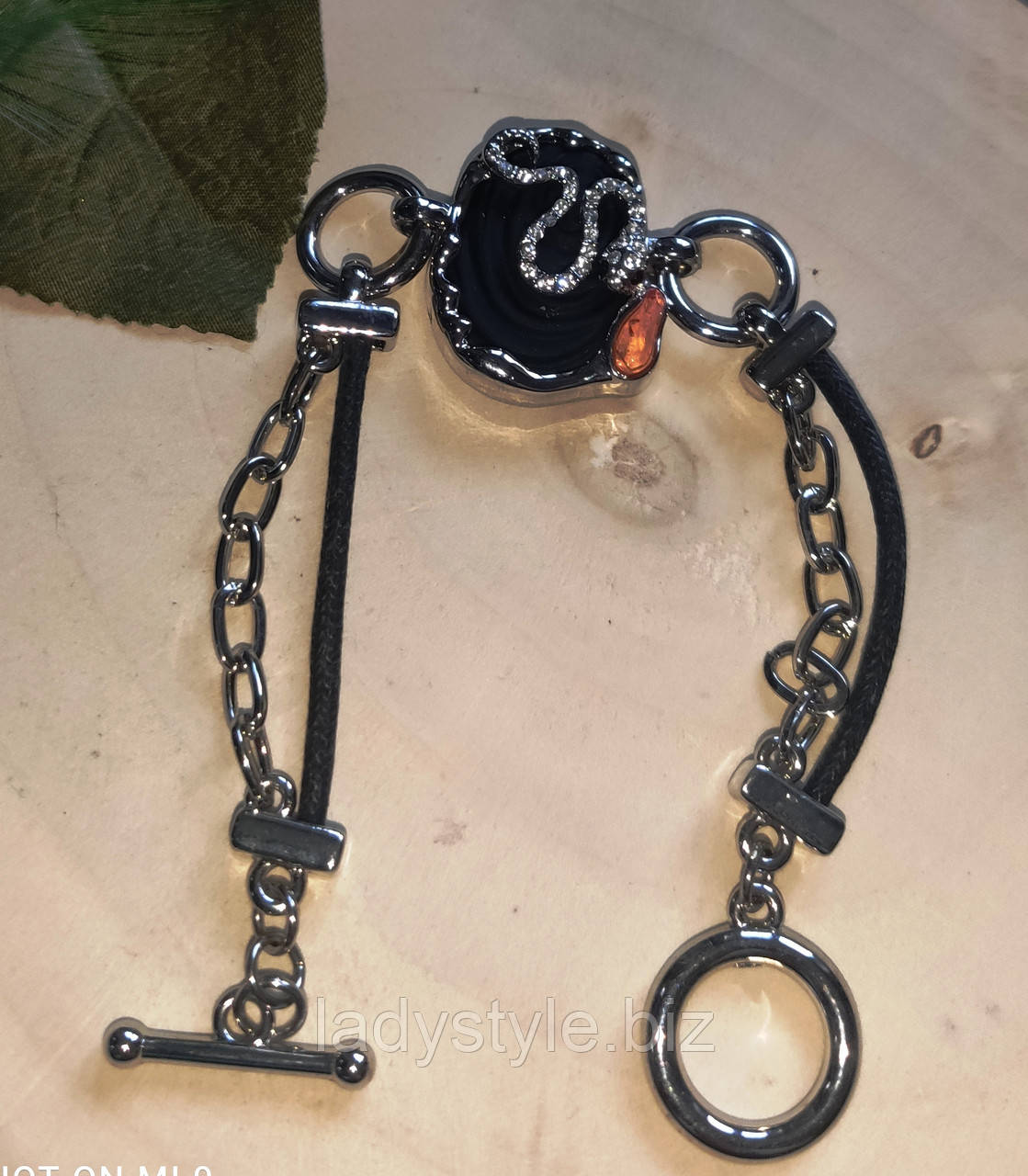 Сріблястий браслет Змія" від студії LadyStyle.Biz, фото 1