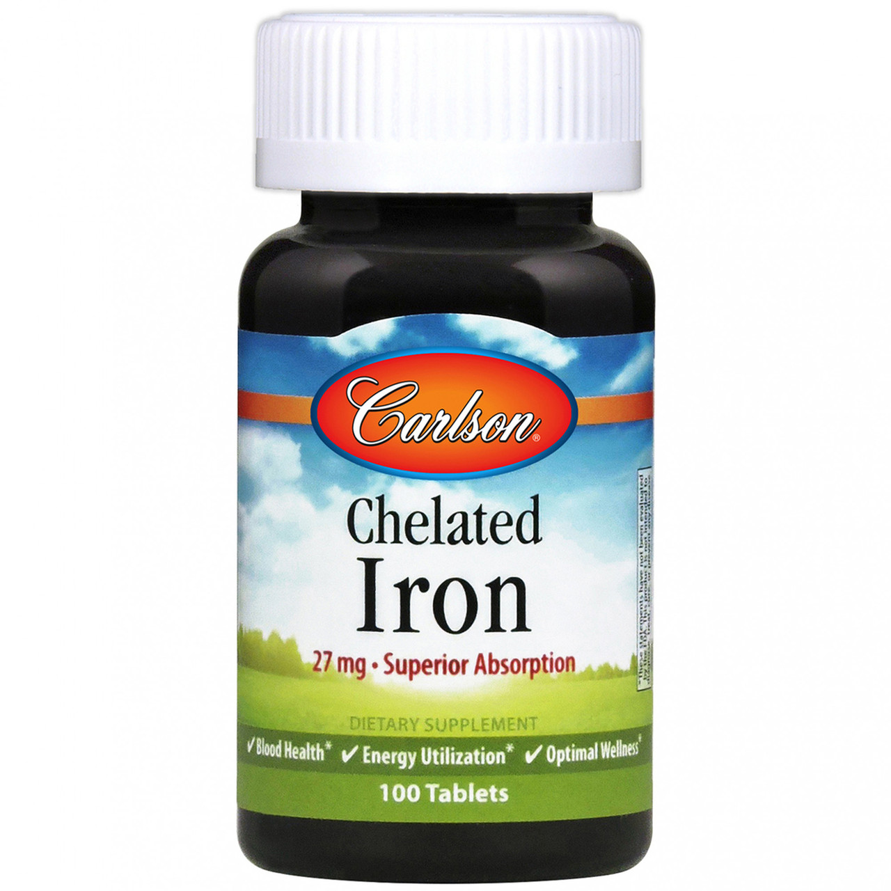 Хелат заліза Carlson Labs Chealted Iron 27 mg 30 Tablets
