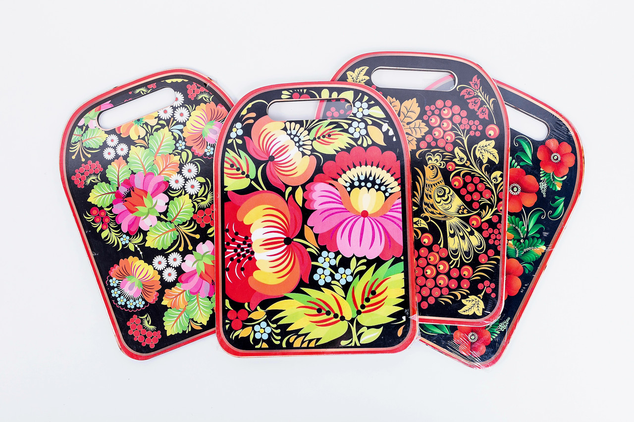 Кухонні дошки з петриківським розписом різні види