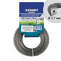 Лісочка для садових тримерів подвійна з кордом Зеніт Профі 2.7 мм × 15 м