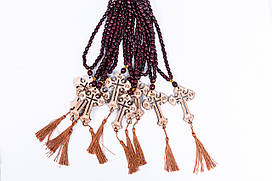 Красиві дерев'яні чотки з хрестом