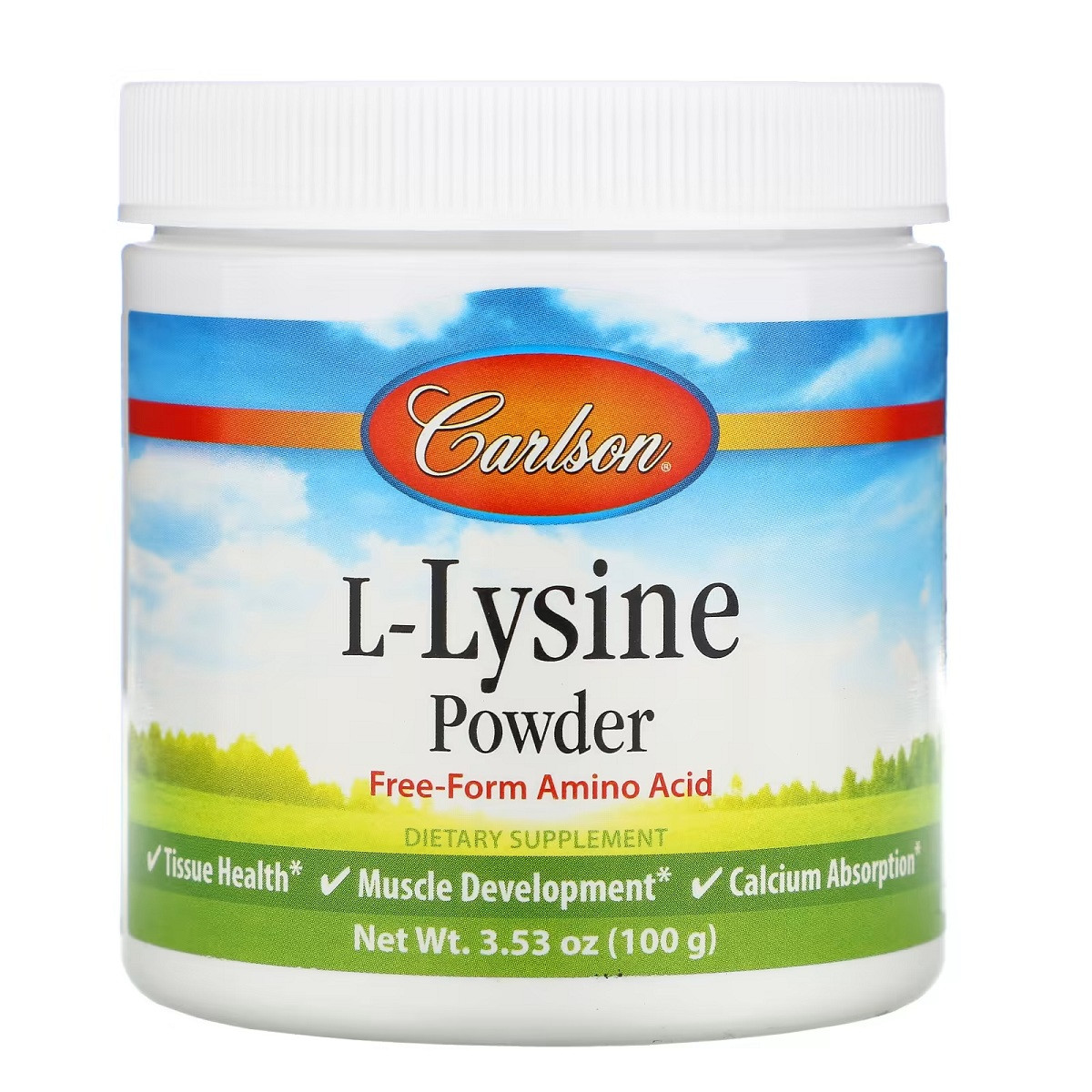 L-лизин в порошке Carlson L-Lysine Amino Acid Powder 100 г, цена 377 ...