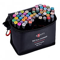 Набір маркерів SANTI спиртові в сумці, 60 шт