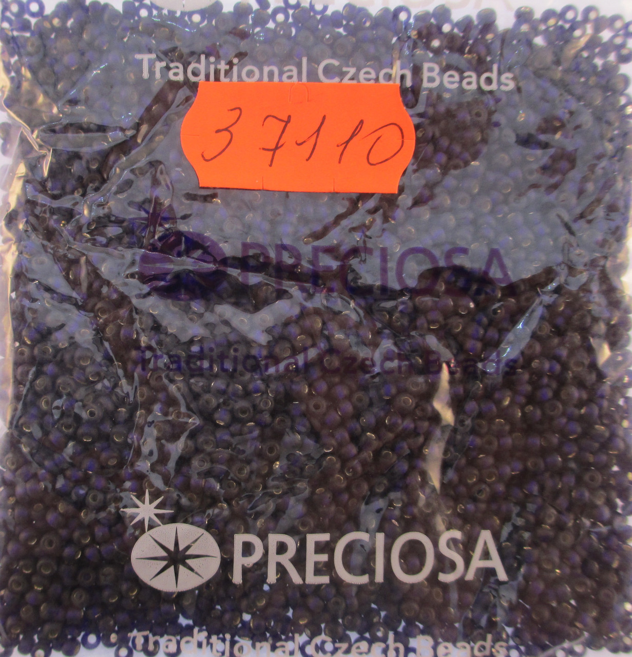 Бісер 10/0, колір — темна ніч (матовий), No37110 (пач.50 грамів)