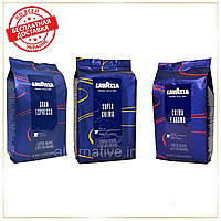 Кофе в зернах набор Lavazza (3х): Gran Espresso + Crema e Aroma (синяя) + Super Crema