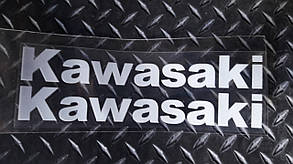 Світловідбивні наклейки Kawasaki колір срібло комплект 2 шт.