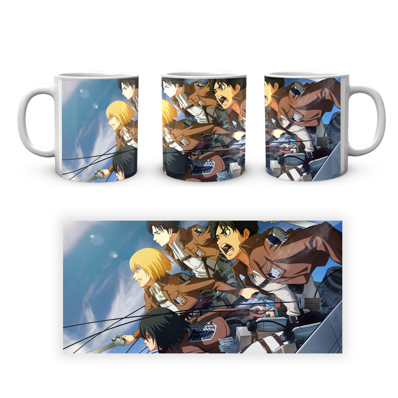 Кружка GeekLand Attack on Titan Атака Титані Ерен Армін Леві AOT 002.22, фото 1