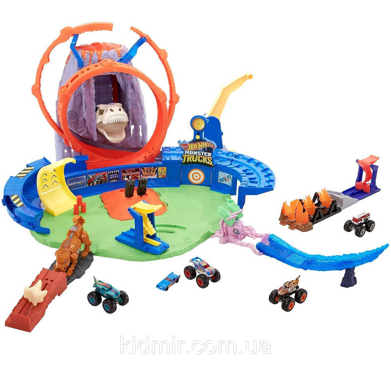 Автотрек Хот Вілс Монстр трак Вулкан Арна Hot Wheels Monster Trucks Volcano GYL14, фото 1