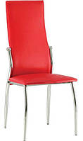 Обеденный кухонный стул Мартин Martin chrome V-27 красный Новый Стиль