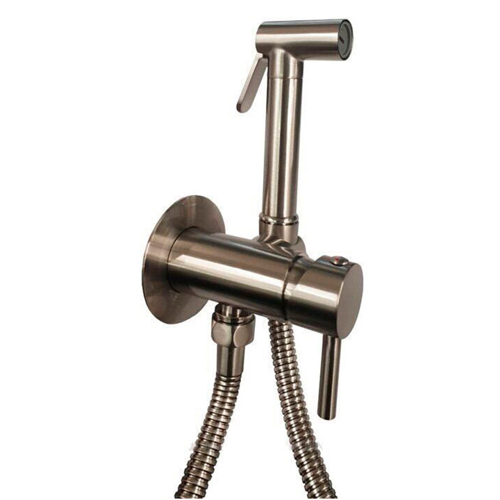 Змішувач для гігієнічного душу PAFFONI Tweet Round Mix прихованого монтажу сатин латунь ZDUP110ST, фото 1