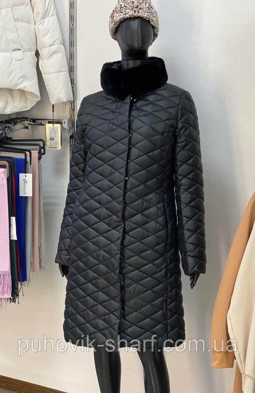 Стьобане жіноче пальто зимове демісезонне