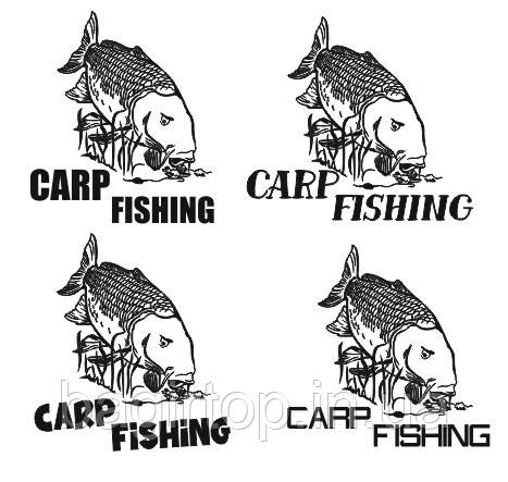 Купить Виниловая наклейка на авто - рыбалка Carp fishing 60х50 см, цена ...