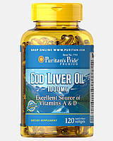 Масло печени трески Puritan's Pride Cod Liver Oil 1000 мг 120 капс