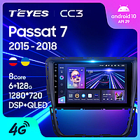 Штатная магнитола Teyes CC3 для Volkswagen Passat 7 B7 2015 - 2018 Android