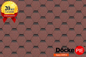 Бітумова черепиця Docke Pie Серія Standart Сота Червоний