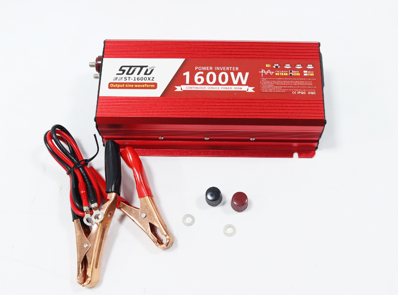 Перетворювач із захистом від короткого замикання Чиста синусоїда 1600W 12V