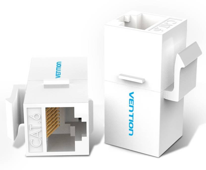 З'єднувач витої пари Vention CAT6 UTP Keystone Jack Ethernet LAN Білий IPGW0