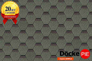 Бітумова черепицяDocke Pie Серія Standart Сота Зелений