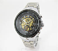 Часы Winner Skeleton Silver/Black 43mm (ORIGINAL).