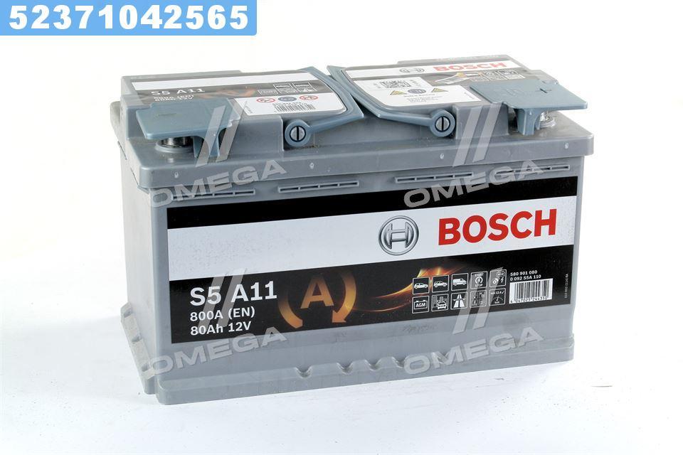 Купить Аккумулятор 80Ah-12v BOSCH AGM (S5A11) (315x175x190),R,EN800 ...