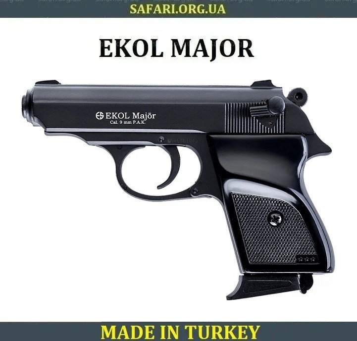 Стартовий пістолет Ekol Major (Black) Сигнальний пістолет Шумовий пістолет Екол Майор