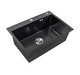 Кухонна мийка Platinum Handmade 6545 PVD чорна 3.0/0.8, фото 2