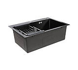 Кухонна мийка Platinum Handmade 6545 PVD чорна 3.0/0.8, фото 4