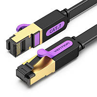 Интернет-кабель Vention Cat7 гигабитный LAN-кабель RJ45 патч-корд 10 Гбит/с 1,5 м Черный ICABG