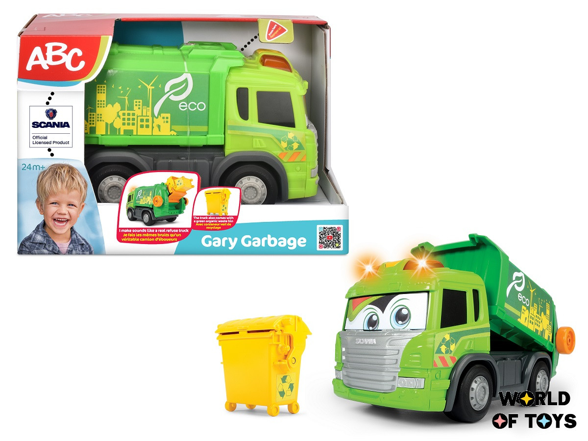 Сміттєвоз Dickie Toys АВС Сканія Гері з контейнером зі звуковими та світловими ефектами 25 см (4114004)