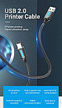 Кабель Vention для принтера Vention USB 2.0 A на USB B, 480 Мбіт/сек 5 м Чорний COQBJ, фото 7