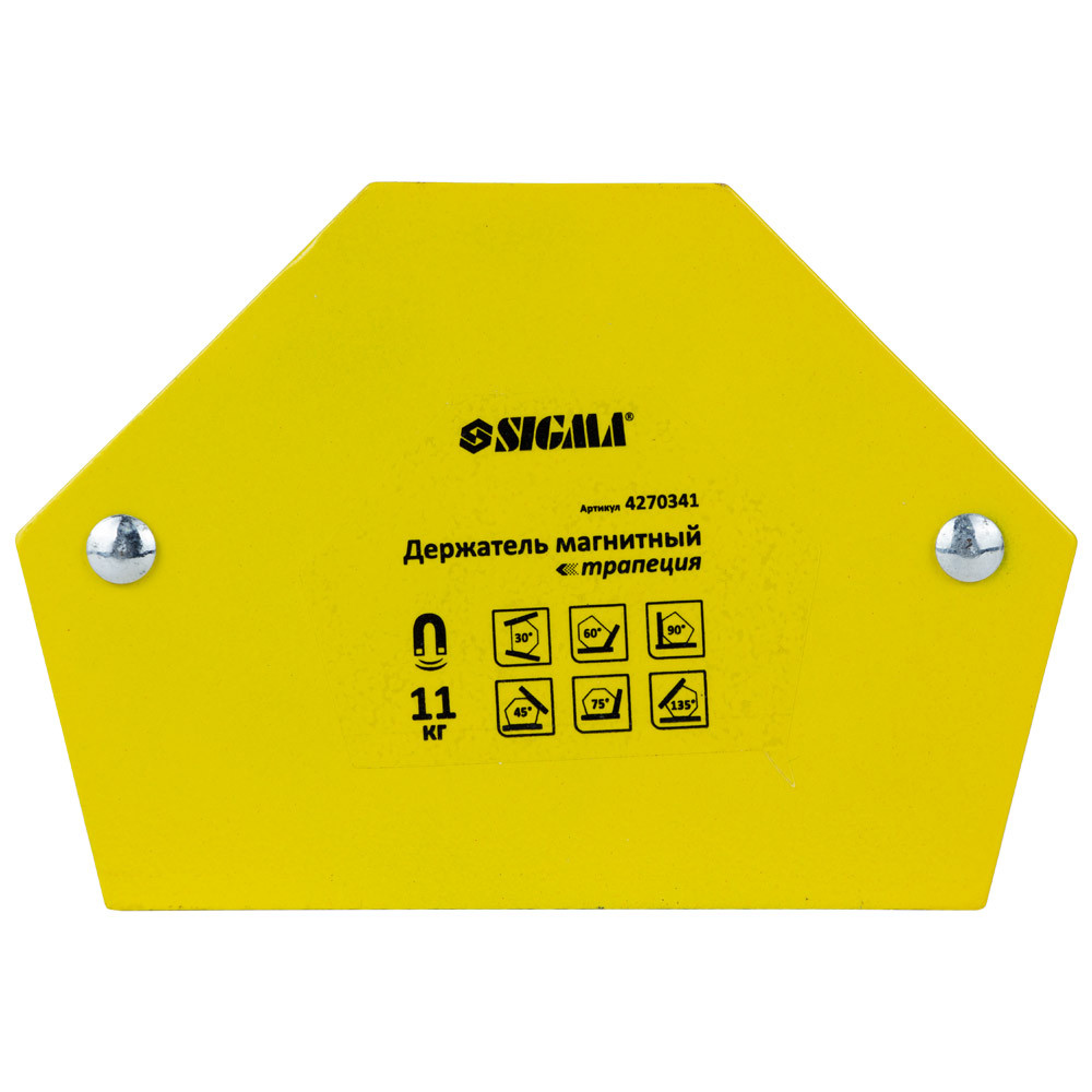 Магніт для зварювання трапеція 11 кг 78×32×47×28.5мм (30,45,60,90,75,135°) SIGMA (4270341)